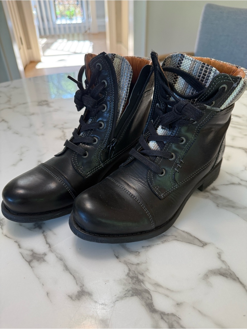 Taos Captain black leather boots size 37 (US size 6.5)